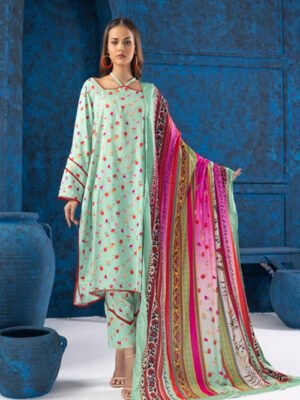 AFSAANA By REGALIA TEXTILE Unstitched 3 Piece Digital Printed Linen vol 2 Winter Collection Design 1 (AFSAANA-D-001)